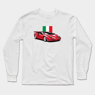 Red Countach Classic Long Sleeve T-Shirt
